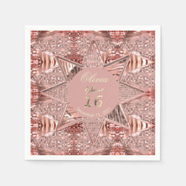 Modern 16 . Geburtstag 16. Geburtstag Rose Gold St Serviette