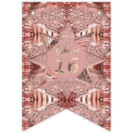 Modern 16 . Geburtstag 16. Geburtstag Rose Gold St Wimpelkette