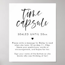 Modern 1. Geburtstag Zeitkapsel Zeichen