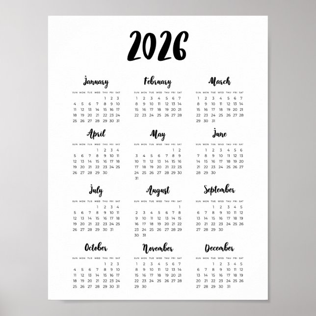 Modern 2023 Calendar Poster (Vorne)