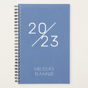 Modern 2023 Elegant Blue Personalisiert Name Planer