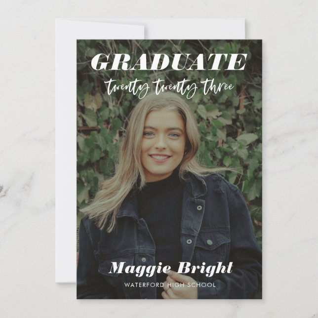 Modern 2023 Graduiertenankündigung Open House Einladung (Vorderseite)