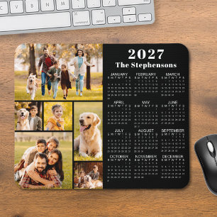 Modern 2023 Kalender 6 Foto Collage Personalisiert Mousepad