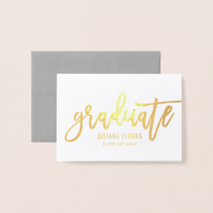 Modern 2023 Personalisiert Graduate Name Gold Folienkarte