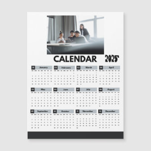Modern 2025 Calendar Company Foto Magnet