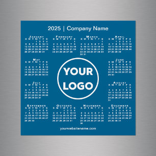 Modern 2025 Calendar Company Logo auf Blue Magnet