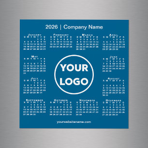 Modern 2026 Calendar Company Logo auf Blue Magnet