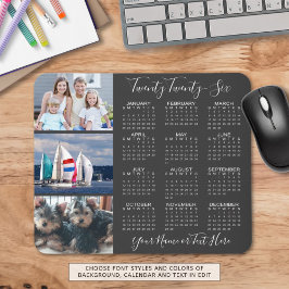 Modern 2026 Kalender 3 - Foto mit benutzerdefinier Mousepad