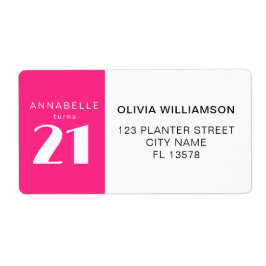 Modern 21. Geburtstagsparty in Hot Pink