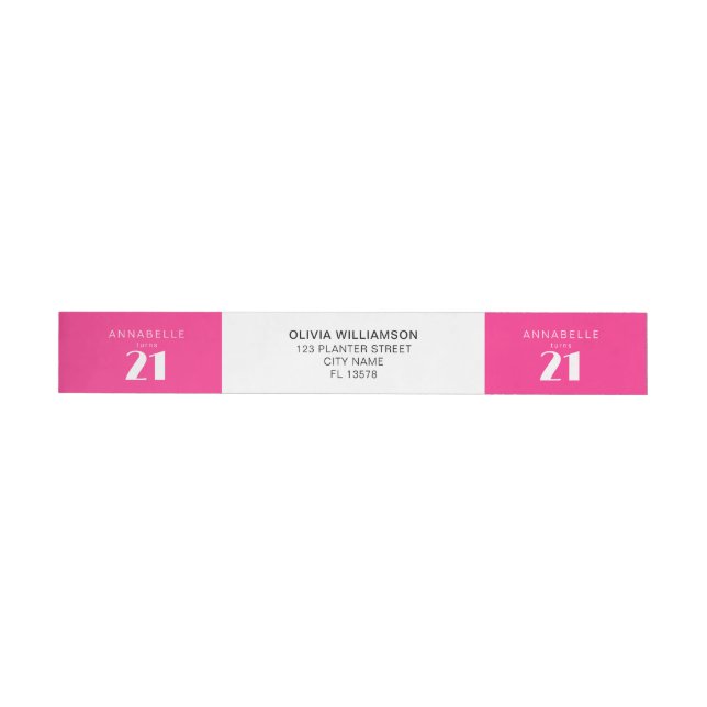 Modern 21. Geburtstagsparty in Hot Pink (Person)