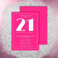 Modern 21. Geburtstagsparty in Hot Pink