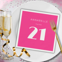 Modern 21. Geburtstagsparty in Hot Pink