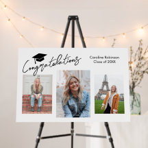 Modern 3 Foto Abschluss Herzlichen Glückwunsch