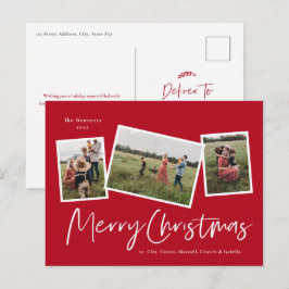 Modern 3 Foto Collage Frohe Weihnachten