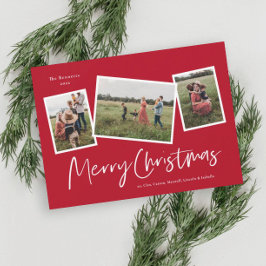 Modern 3 Foto Collage Frohe Weihnachten