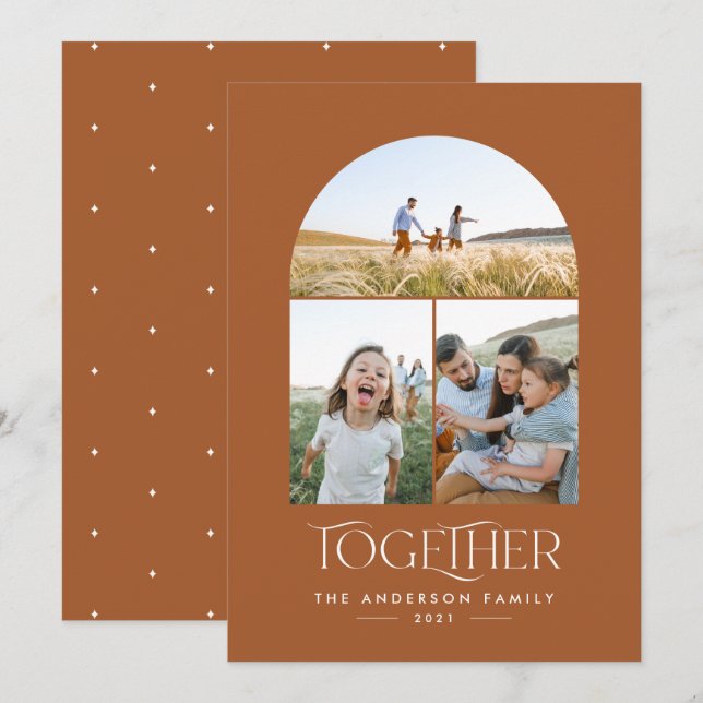 Modern 3 Foto Rostbogen zusammen Weihnachten (Vorne/Hinten)