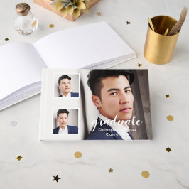 Modern 3 Photo Graduation Gästebuch