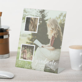 Modern 3 Photo Graduation Sockelschild