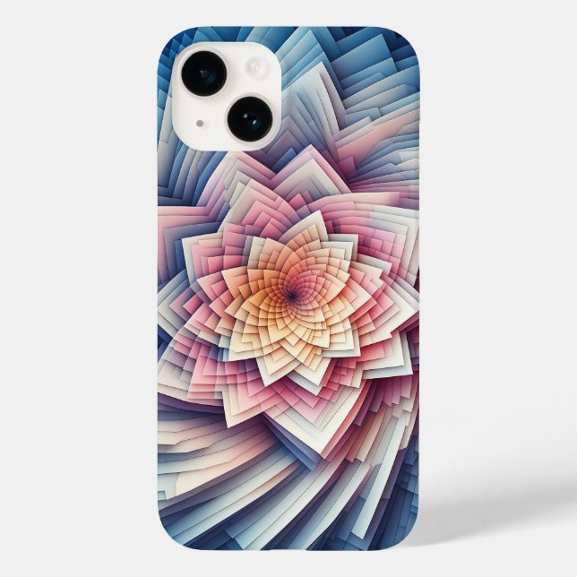 Modern 3D Layered Paper Phone Case - Pastel Geomet (Rückseite)
