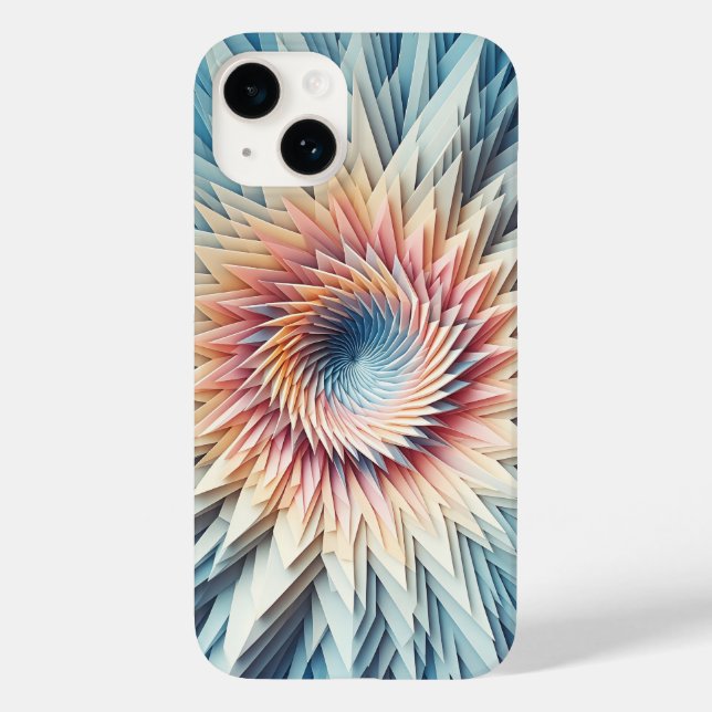 Modern 3D Layered Paper Phone Case - Pastel Geomet (Rückseite)
