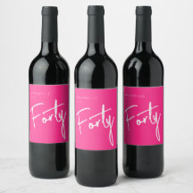 Modern 40. 40. Geburtstag pink