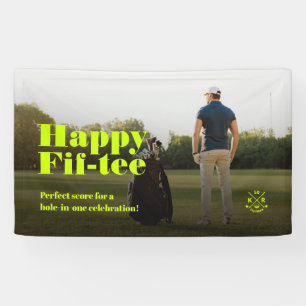 Modern 40 50. Geburtstag 60. Geburtstag Golf Banner