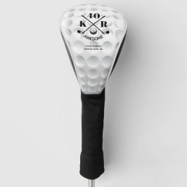 Modern 40. Geburtstag Golf 50. 60. Monogram Golf Headcover