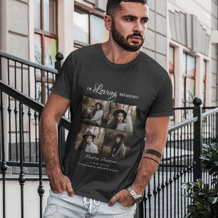 Modern 4 Foto Collage Beerdigung T - Shirt
