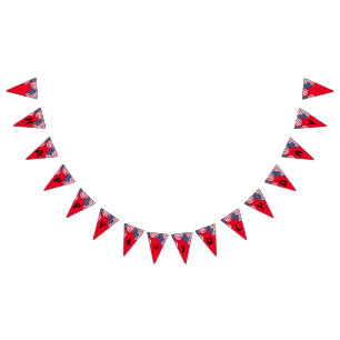 Modern 4th july Patriotic American USA Flag Wimpelkette