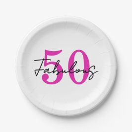 Modern 50 and Fabulous 50th Birthday Party Pappteller