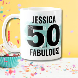 Modern 50 Fabulous 50. Geburtstag Kaffeetasse