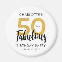 Modern 50. Geburtstagsparty Script Custom Swag