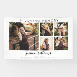 Modern 5 Foto Collage Memorial Banner