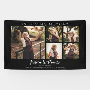 Modern 5 Foto Collage Memorial Banner