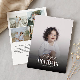 Modern 5 Foto Weihnachtskarte Feiertagskarte