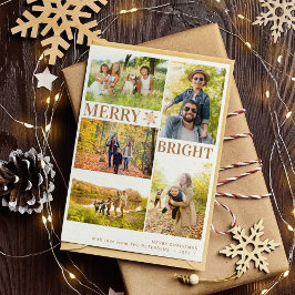 Modern 5 Fotos Goldschneeflocke Weihnachten