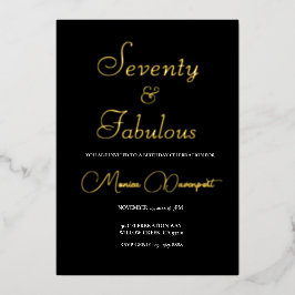 Modern 70 and Fabulous 70th Birthday Party Folieneinladung