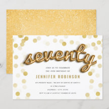 Modern 70. Geburtstag Gold Balloons Glitzer