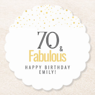 Modern 70 und fabelhaft Geburtstag Untersetzer