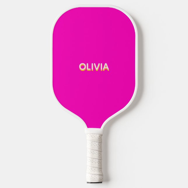 Modern 70s 80s Pink Swirl Pickleball Paddle (Vorderseite)