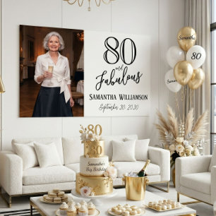 Modern 80 und Fabulous Fette Name Datum Geburtstag Poster