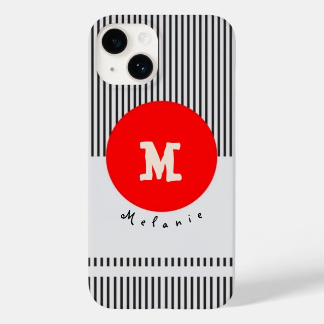 Modern abstract aesthetic minimal Monogram Case-Mate iPhone Hülle (Rückseite)
