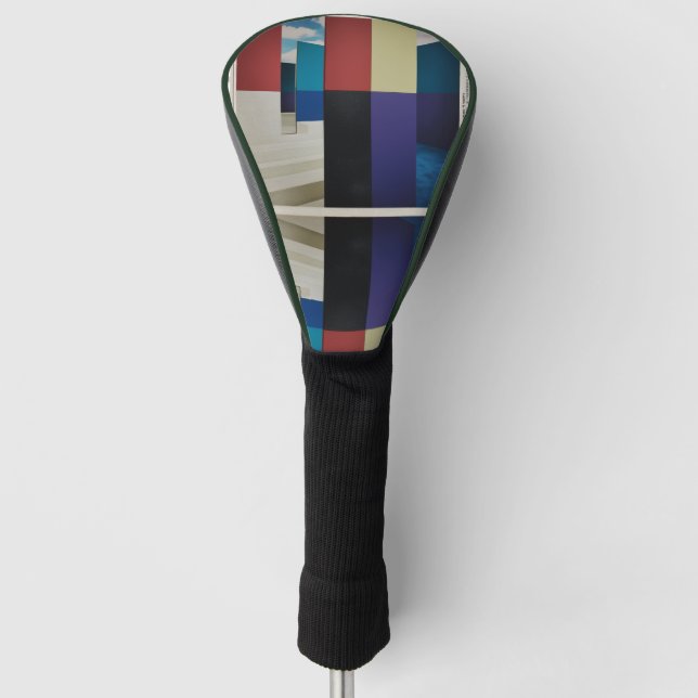 Modern Abstract Architectural Color-Block Golf Headcover (Vorderseite)