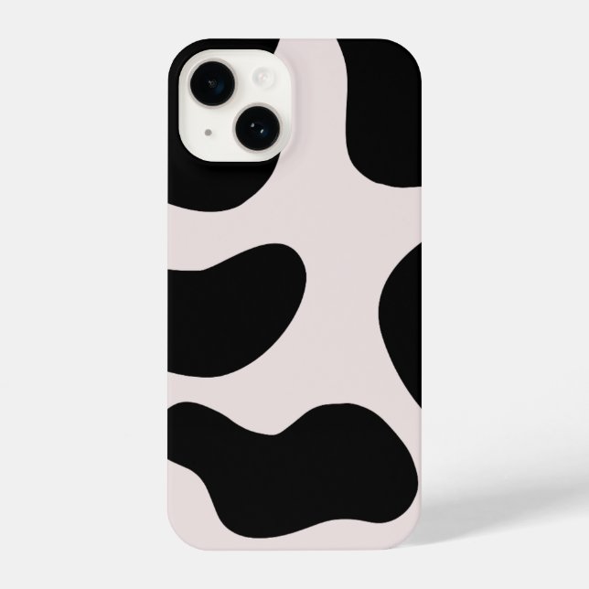 Modern Abstract Black Blob Pattern Phone Case iPhone Hülle (Rückseite)