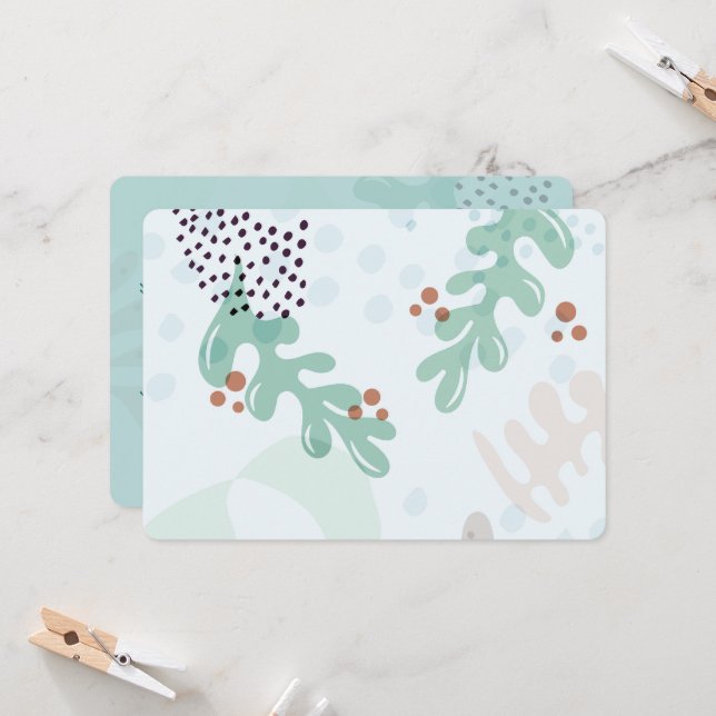 Modern Abstract Botanical Yellow Billy Button Einladung (Vorderseite/Rückseite Beispiel)