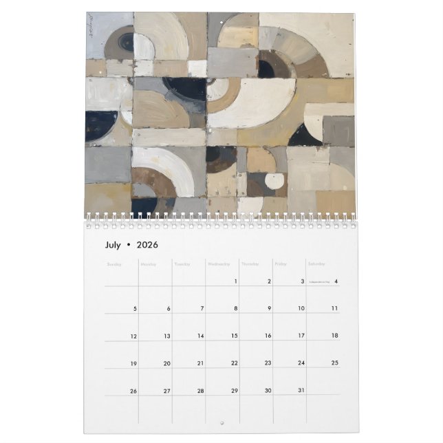 Modern Abstract Business: Two Page Corporate Kalender (Jul 2026)