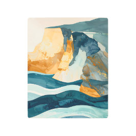 Modern Abstract Coastal Metal Print