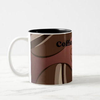 modern abstract coffee art mug  zweifarbige tasse
