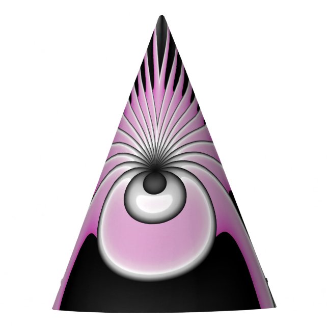 Modern Abstract Crazy Fractal Art Pattern Partyhütchen (Vorderseite)