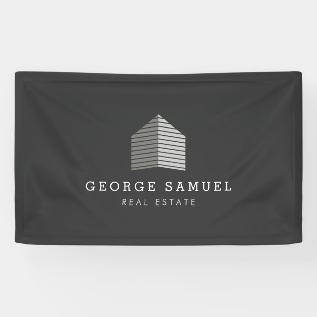 Modern Abstract Custom Home Logo Realtor  Banner (Horizontal)
